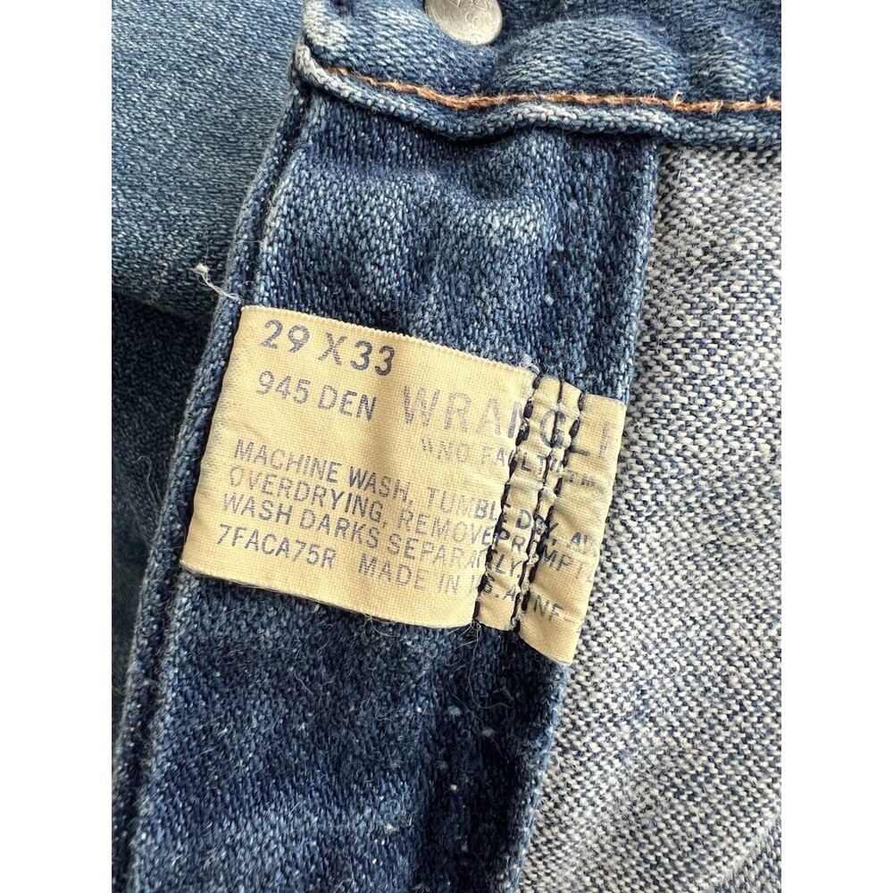 Vintage 70s Wrangler 945 Bootcut Jeans Talon Zipper Made in USA 29 x 33 - Picture 4 of 7